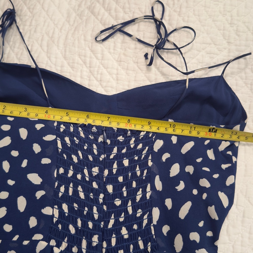 Reformation Juliette Midi Dress Moray Blue Spotted Dress Size 2 Women’s - Picture 15 of 15